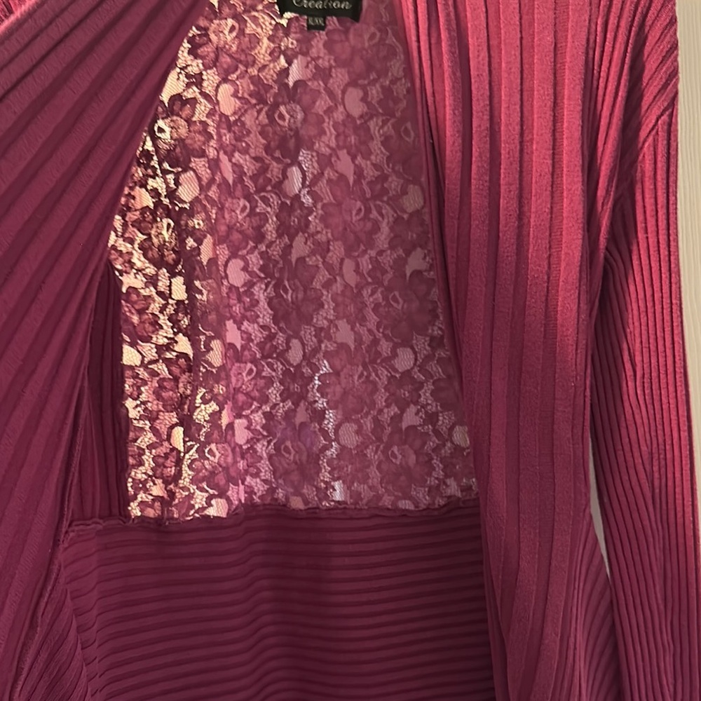 Elegant Purple Cardigan with Shawl Collar - Picture 5 of 7